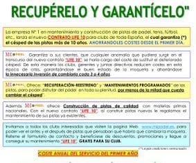 Mantenimiento del Césped de la Pista
