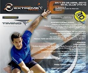 Torneo EXTREME PADEL TIMING. Pozuelo de Alarcón, 24 y 25 de abril del 2010