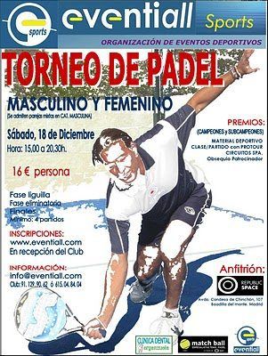 Torneo de Padel en Republic Space, Madrid. 18 de diciembre