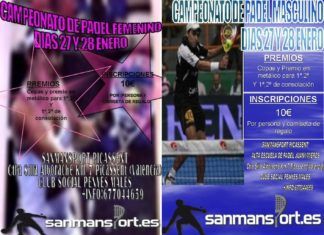 Torneo de Padel en Valencia. 27 y 28 de Enero