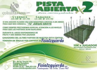 Coimbra Pádel en Móstoles te invita a jugar si llevas a un amigo