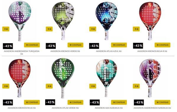 Mejores PALAS de Pádel AKKERON en OFERTA Ofertas Palas AKKERON
