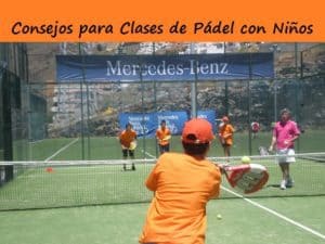 Juegos de pádel para clases con niños