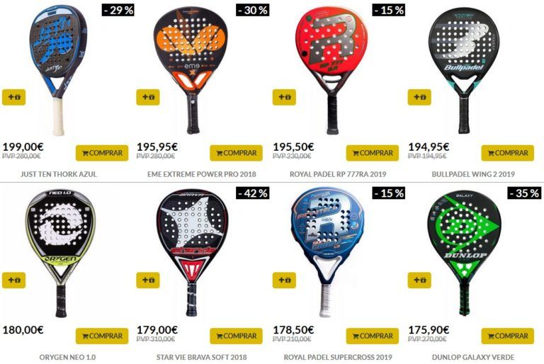 Palas de pádel lágrima 2026-2027: modelos, precios y cómo elegir