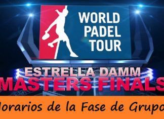Horarios de Partidos: Fase de Grupos Master de Padel
