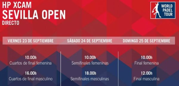 Horarios Partidos en Directo World Padel Tour Sevilla
