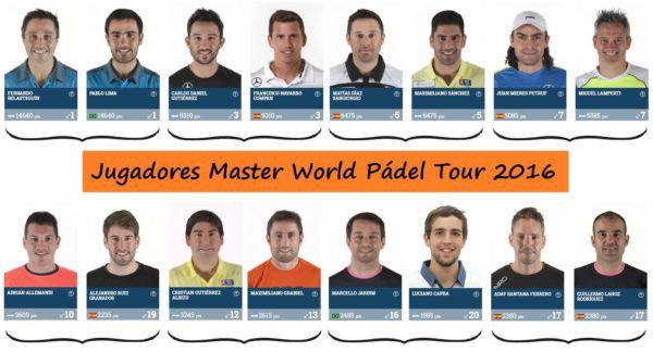 Jugadores Master World Padel Tour 2016