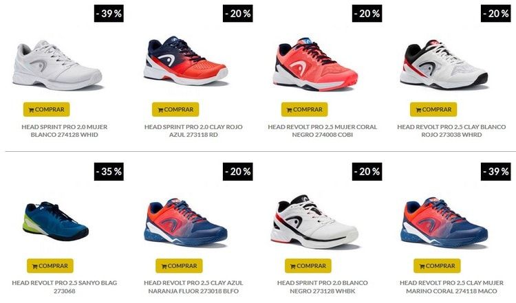 Mejores Zapatillas HEAD Padel 2019