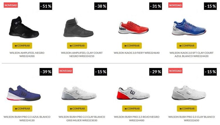 Mejores Zapatillas WILSON Padel 2019