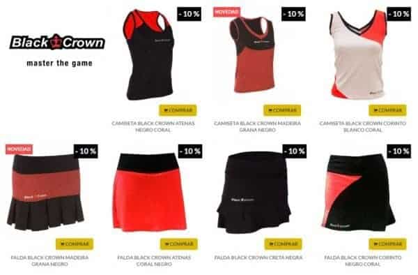 Ropa de Pádel Black Crown para Mujer