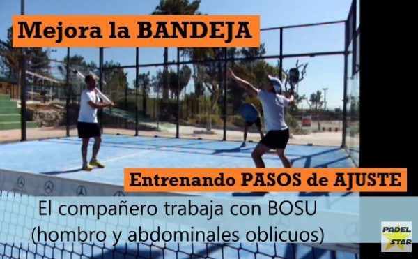 pasos de ajuste en la bandeja