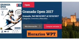 Horarios World Padel Tour Granada 2017