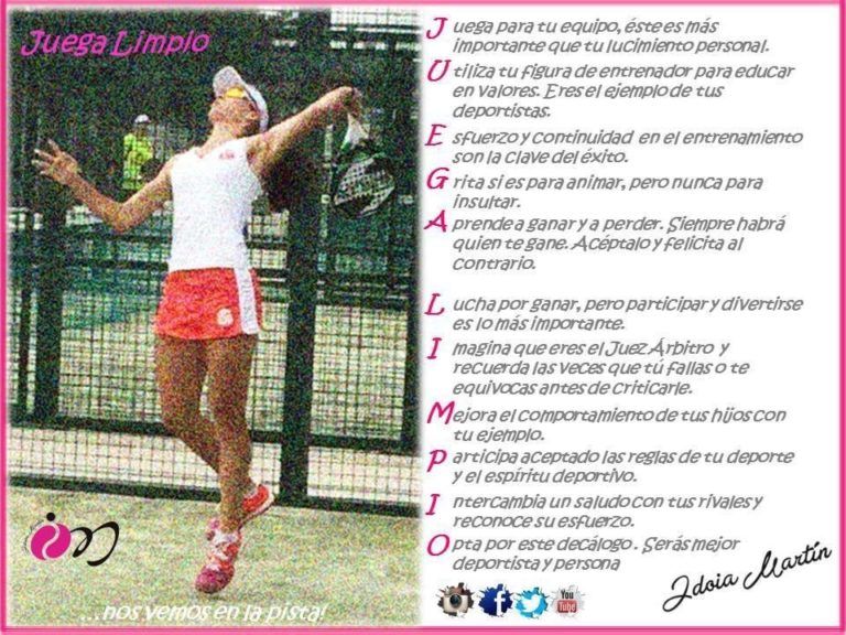 JUEGA LIMPIO ¡Decálogo del Buen Deportista! por Idoia Martín
