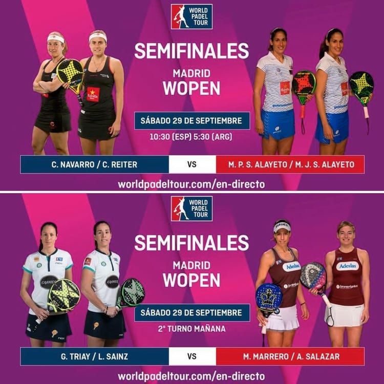 Semifinales wopen madrid world padel tour