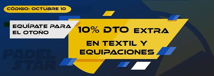 10% extra de DESCUENTO en ROPA de Pádel Descuentos en Ropa de Padel