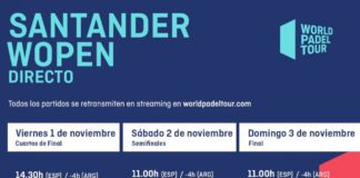 Horarios World Padel Tour Santander Femenino EN DIRECTO