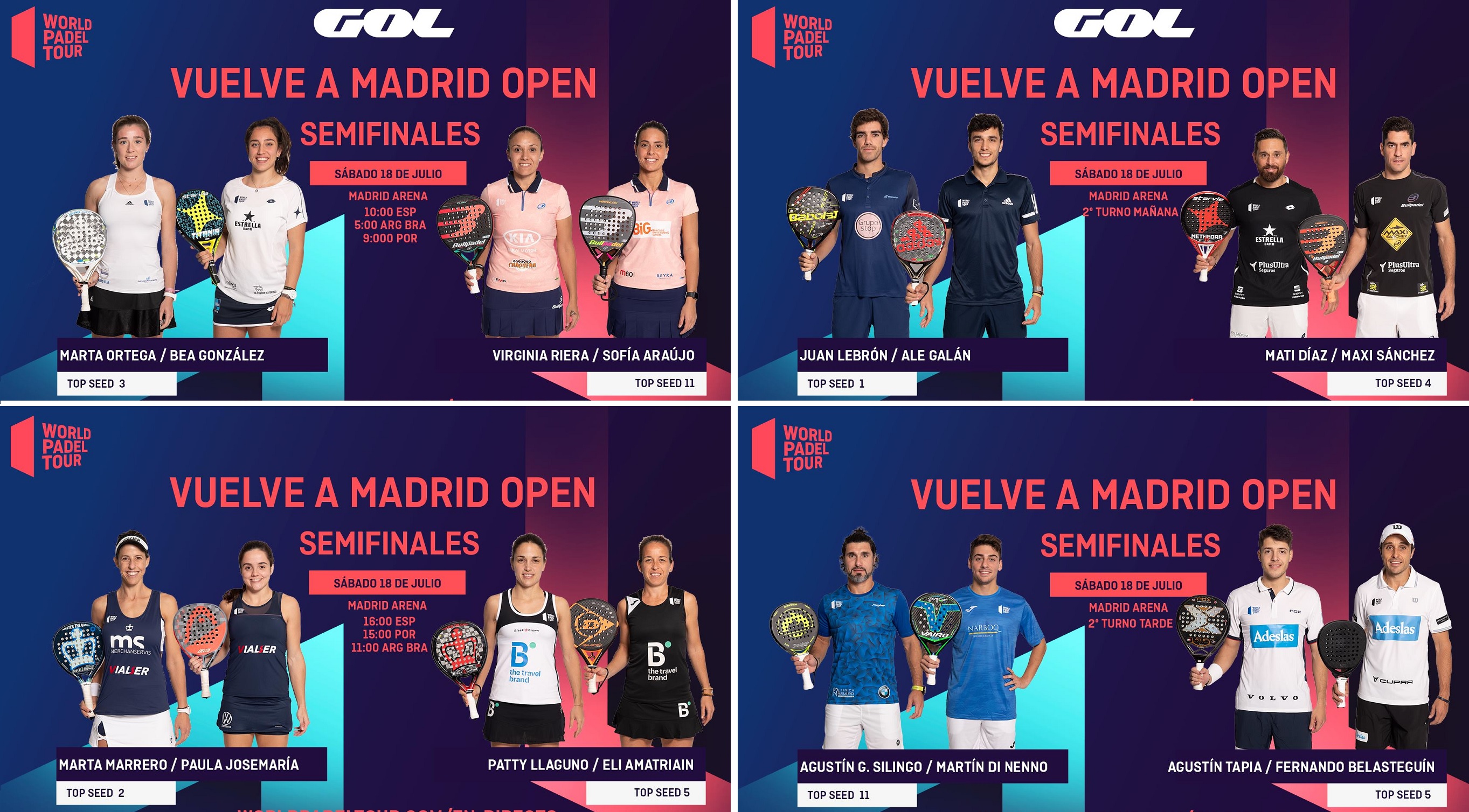 Semifinales Vuelve Madrid World Padel Tour 2020