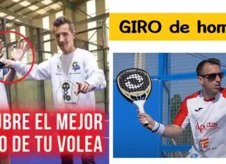 TRUCO para GIRAR hombros en la VOLEA truco volea padel derecha