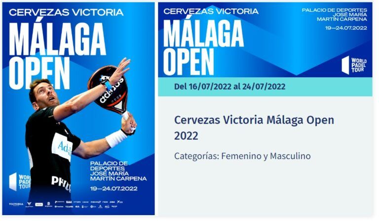 Cuadros y HORARIOS World Pádel Tour Málaga Open 2022