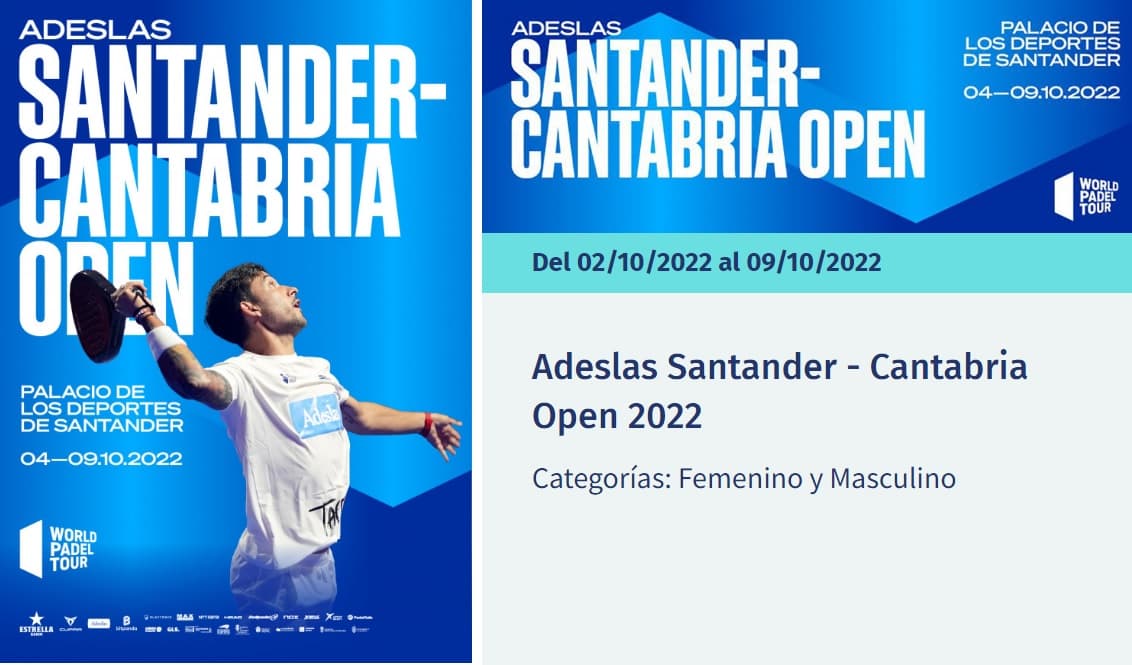 Cuadros Y HORARIOS WPT Santander Open 2022 PadelStar