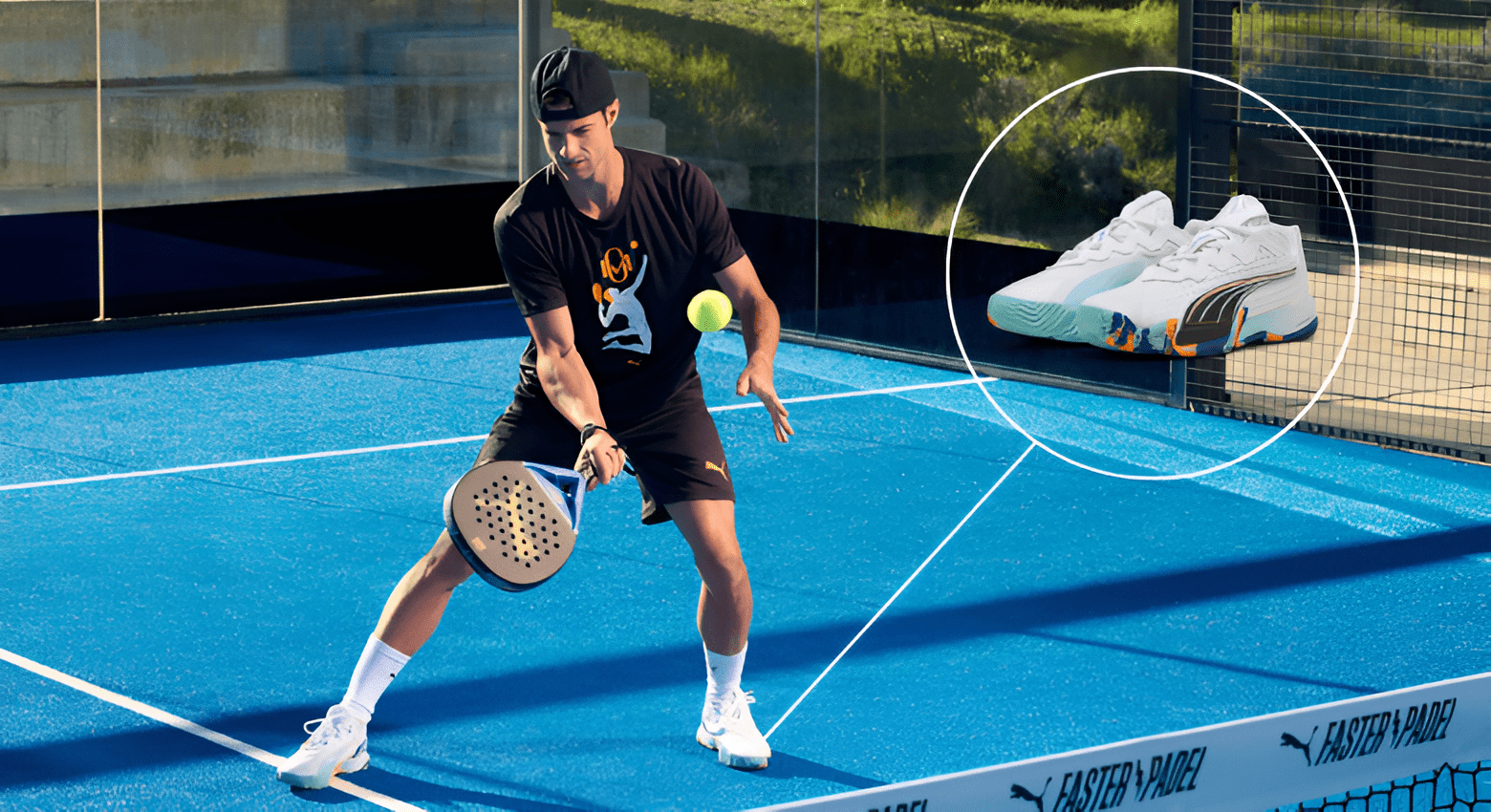 Zapatillas de padel Puma Nova Elite 2025: Las zapatillas de Momo González.