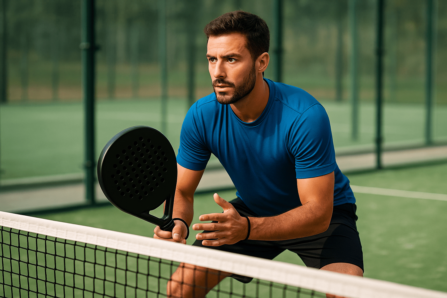 jugar al padel cerca de la red
