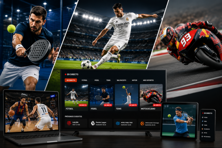 Del pádel a LaLiga: cómo seguir todo el deporte en directo sin complicaciones