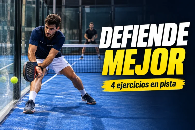 Defensa en pádel desde el fondo: 4 ejercicios para mejorar en 20 minutos